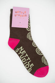 CHOCOLATE SPIRAL SOCKS