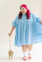 Blue Gingham Mini Mushroom Dress