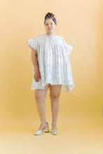 Mini Mushroom Dress in Silver Metallic