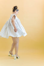 Mini Mushroom Dress in Silver Metallic