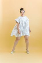 Mini Mushroom Dress in Silver Metallic