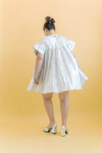 Mini Mushroom Dress in Silver Metallic
