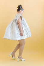 Mini Mushroom Dress in Silver Metallic