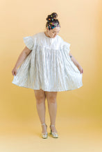 Mini Mushroom Dress in Silver Metallic
