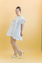 Mini Mushroom Dress in Silver Metallic