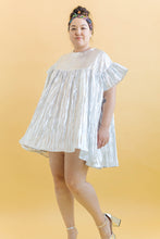 Mini Mushroom Dress in Silver Metallic