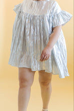 Mini Mushroom Dress in Silver Metallic
