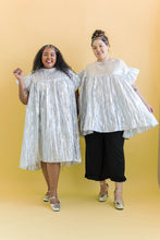 Mini Mushroom Dress in Silver Metallic