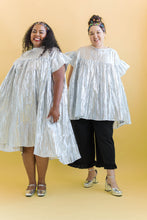 Mini Mushroom Dress in Silver Metallic