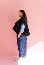 Black Crinkle Mushroom Top