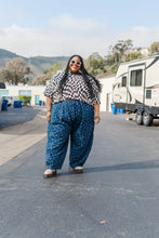 Dark Daisy Denim Balloon Pant