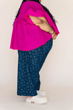 Dark Daisy Denim Mid Easy Pant