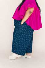 Dark Daisy Denim Mid Easy Pant