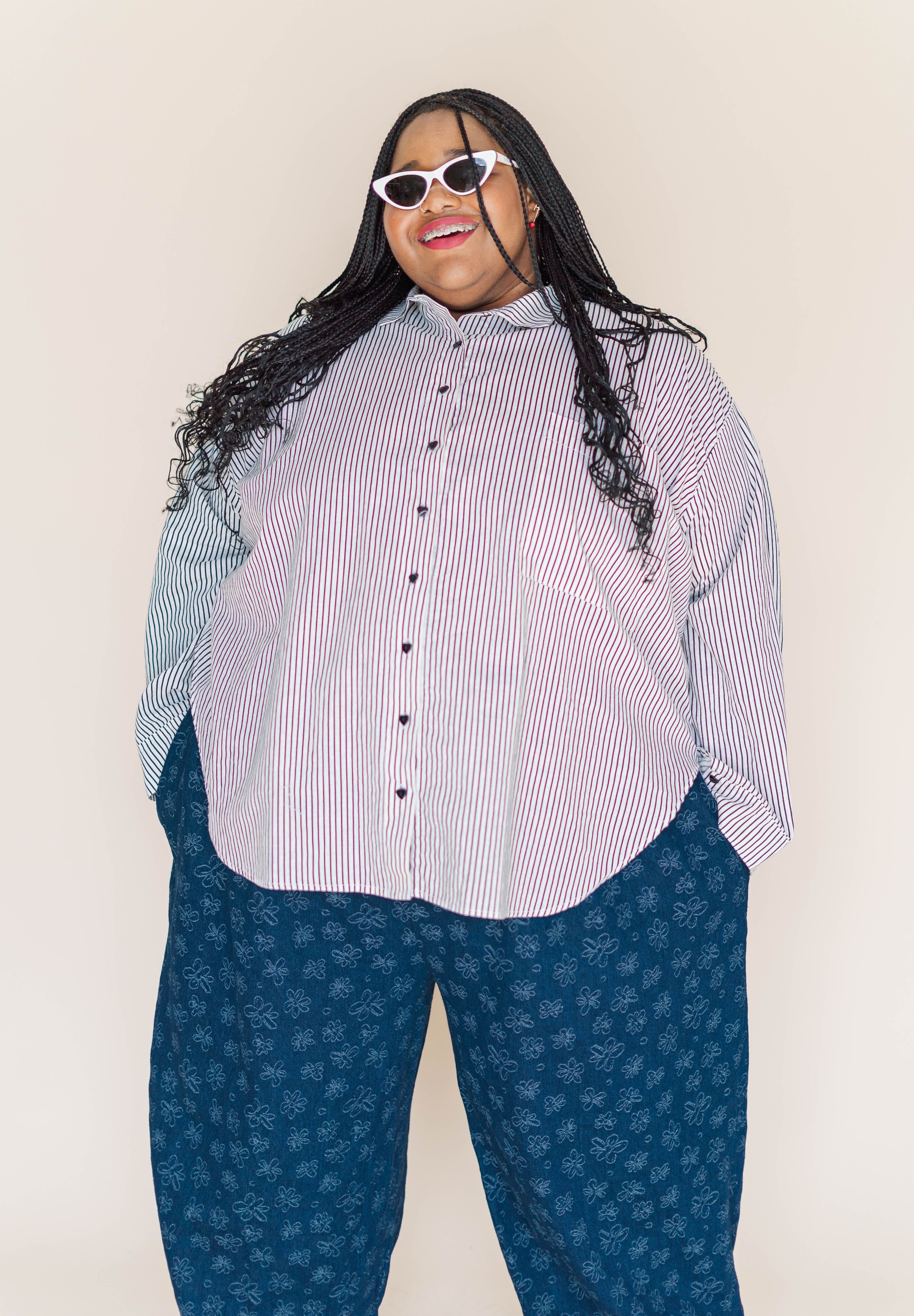 Striped Linen Soft Volume Top