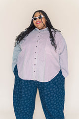STRIPED LINEN SEPTEMBER TOP