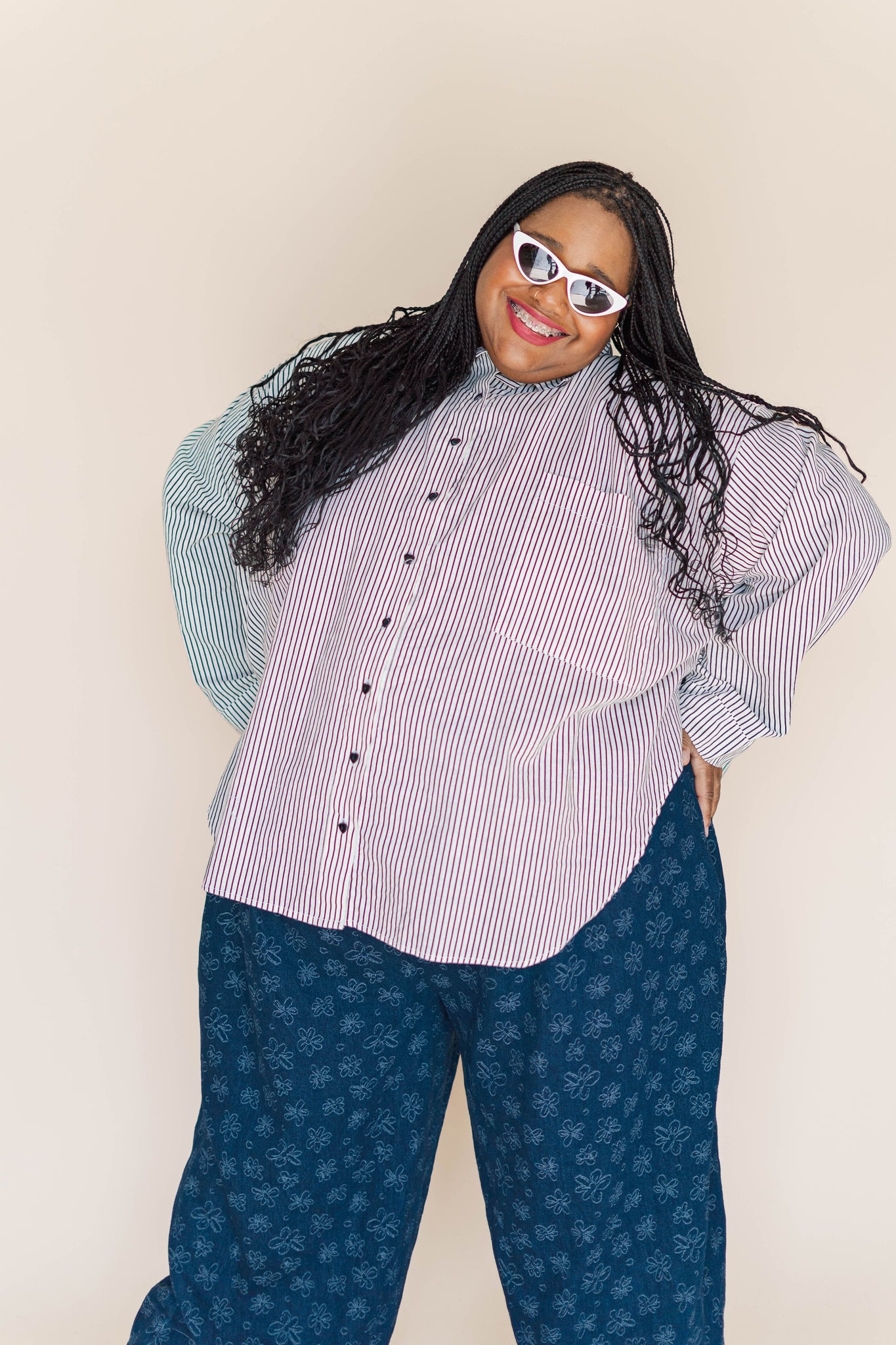 Striped Linen Soft Volume Top – Nettle Studios