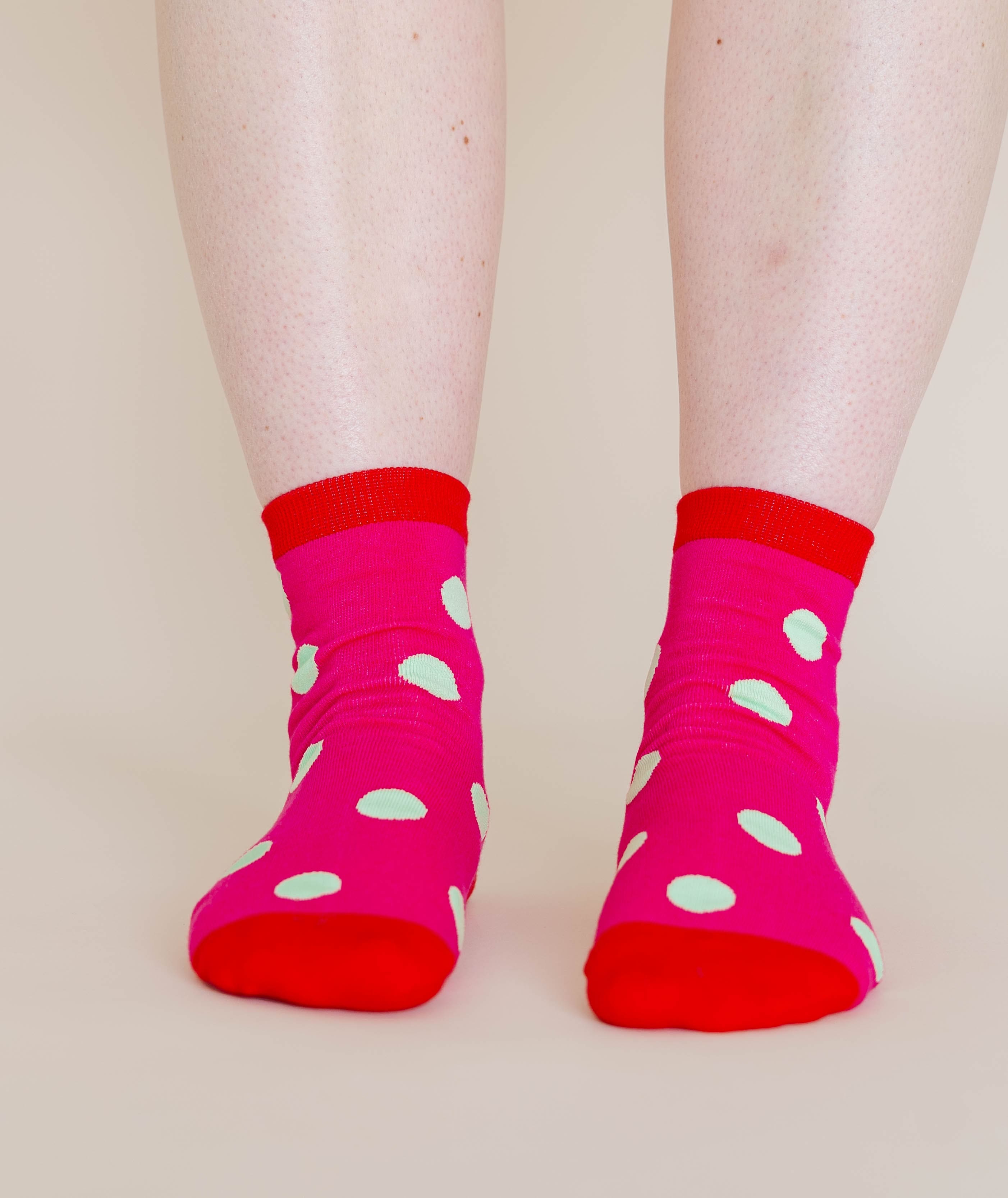Dragon Fruit Dot Socks