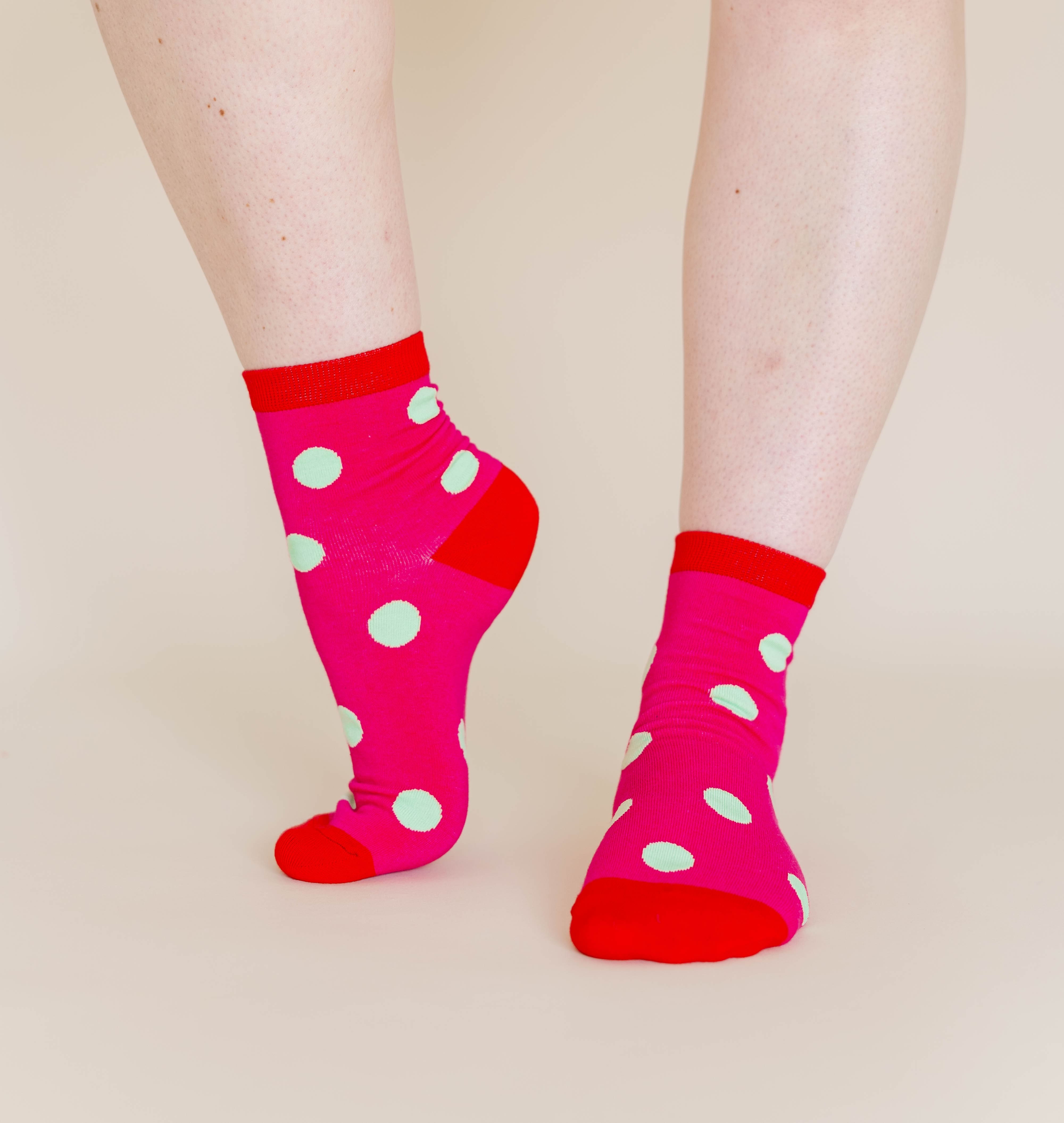 Dragon Fruit Dot Socks