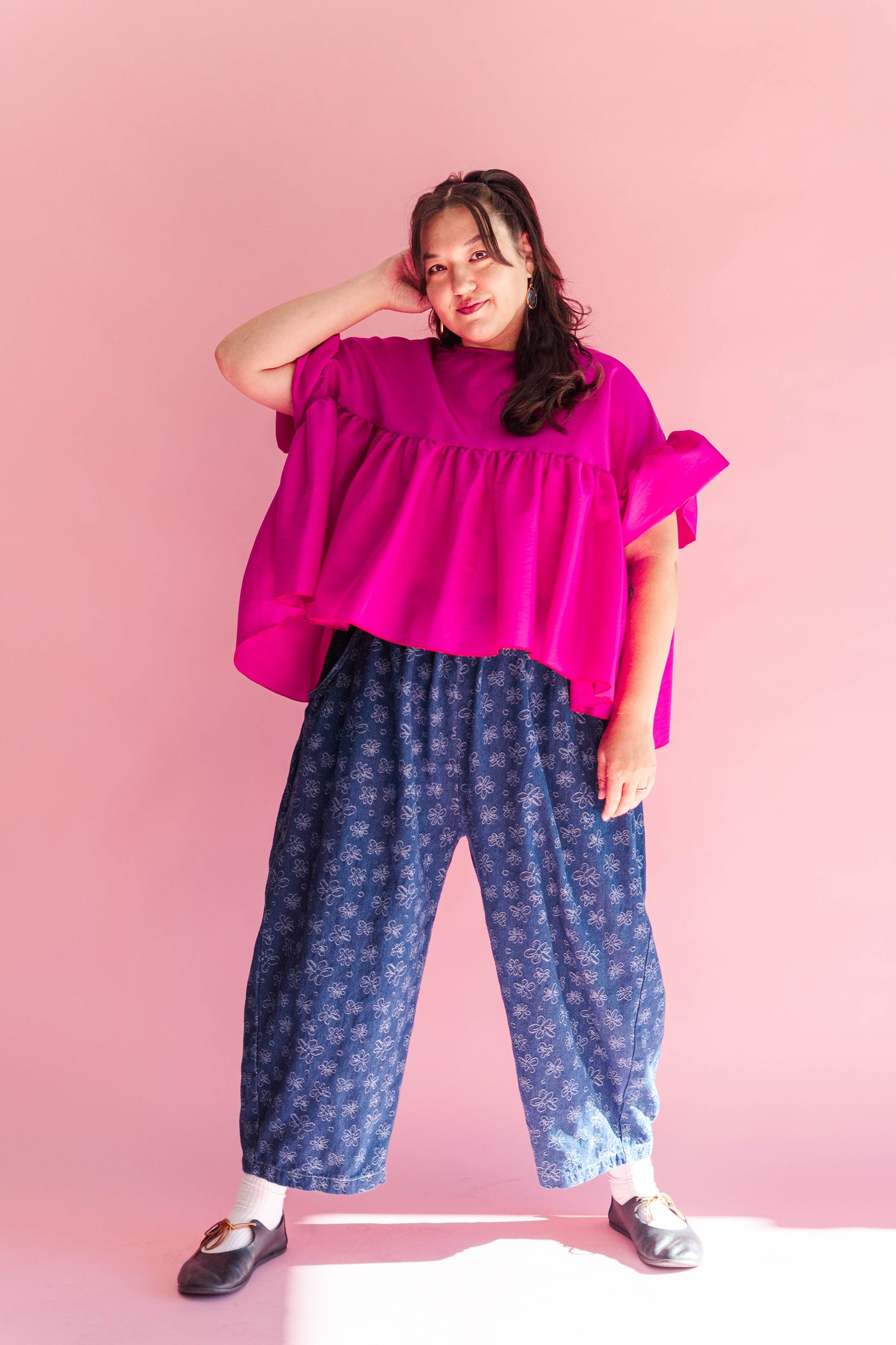 Electric Raspberry Mushroom Top