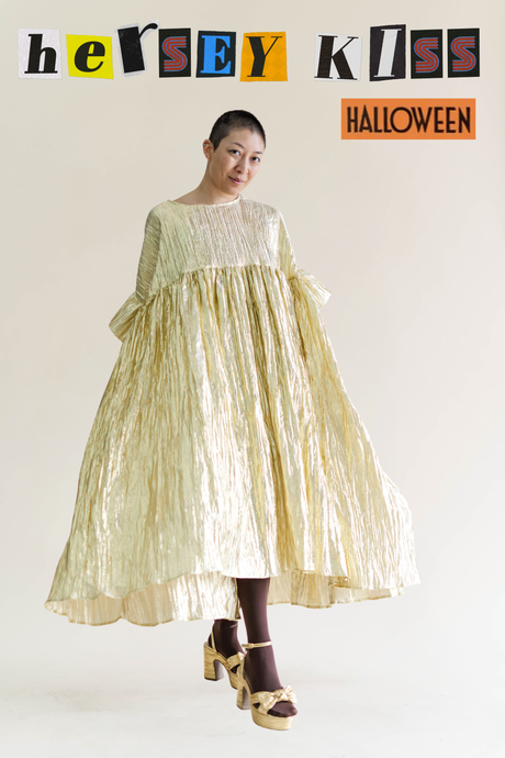 Gold Metallic Mushroom Dress