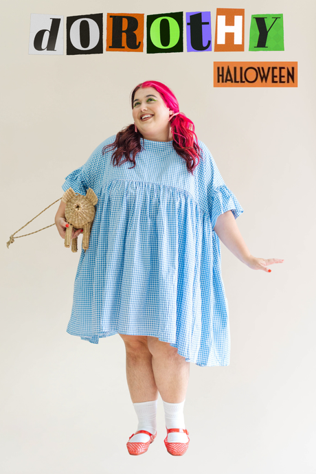 Blue Gingham Mini Mushroom Dress