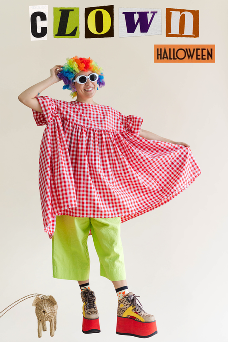Red Gingham Mini Mushroom Dress