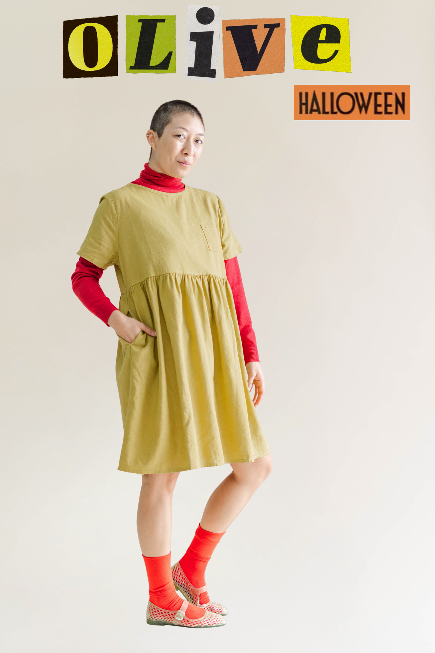 Chartreuse Linen Everyday Dress