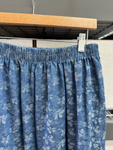 Light Floral Chambray Ruffle Pants