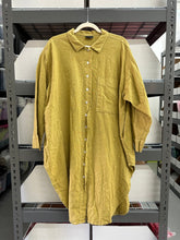 Overdyed Chartreuse Soft Volume Shirt Dress