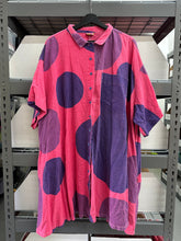 Collared Swing in Hot Pink Overdyed Dottie