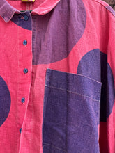 Collared Swing in Hot Pink Overdyed Dottie