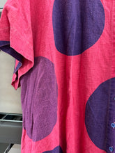 Collared Swing in Hot Pink Overdyed Dottie