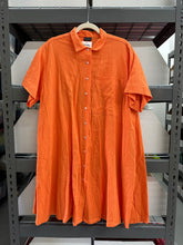 Collared Swing in Marigold Linen