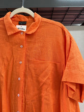 Collared Swing in Marigold Linen