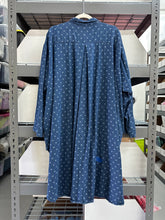 Polka Dot Denim Soft Volume Shirt Dress (OS+)
