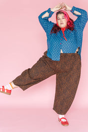 Leopard Twill Balloon Pant