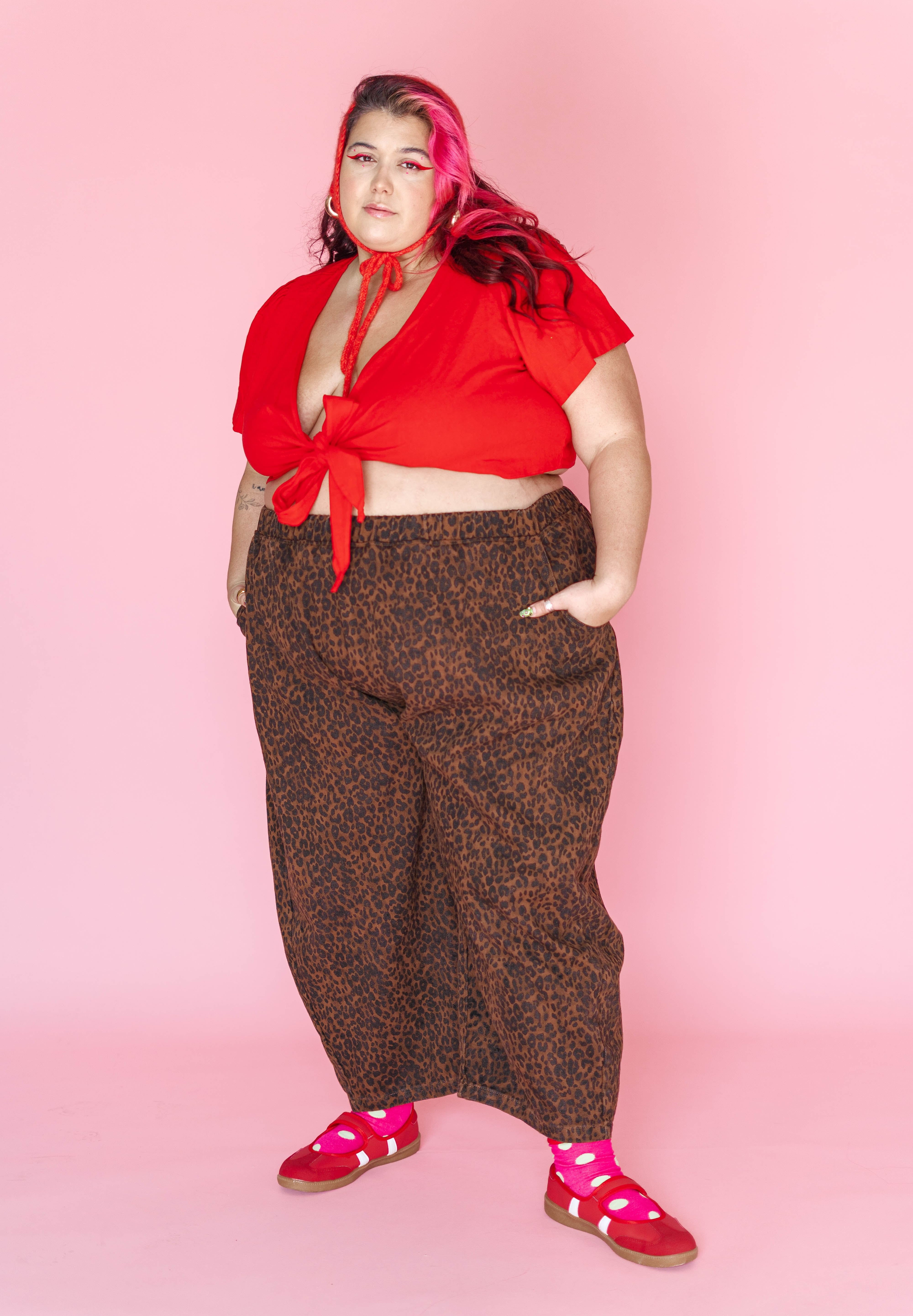 Leopard Twill Balloon Pant