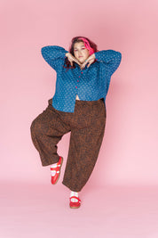 Leopard Twill Balloon Pant