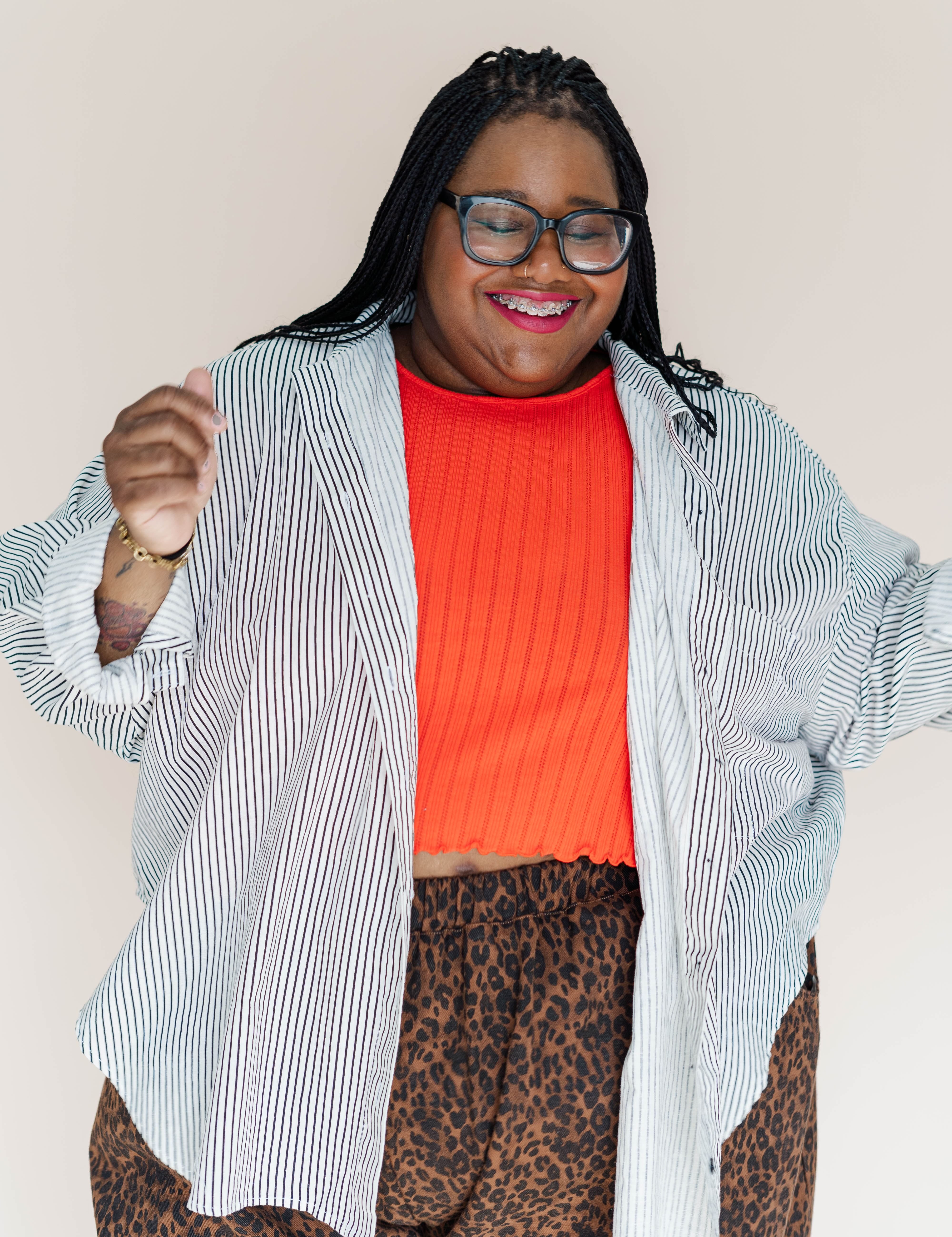 Striped Linen Soft Volume Top