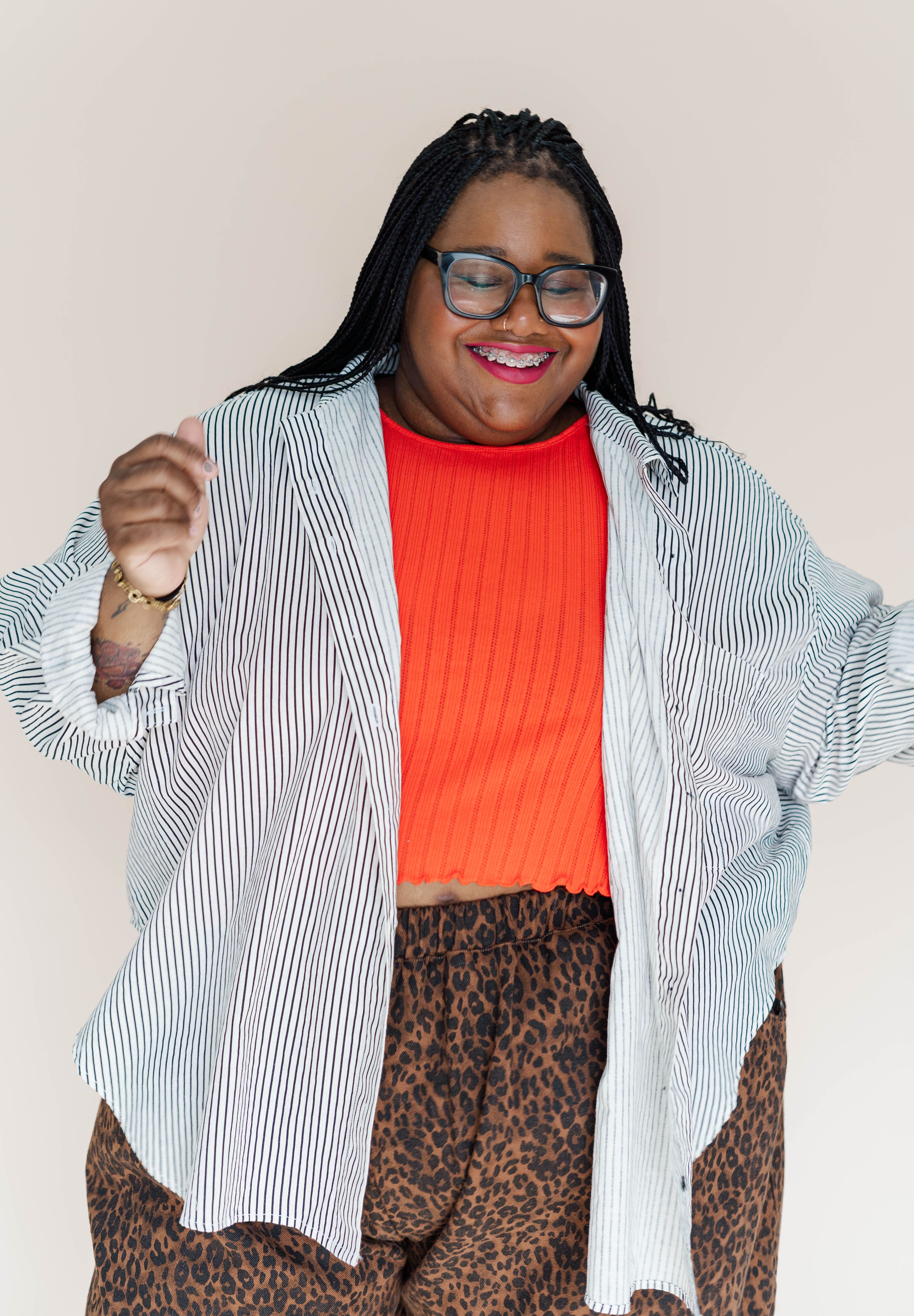 Striped Linen Soft Volume Top