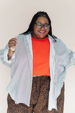 Striped Linen Soft Volume Top