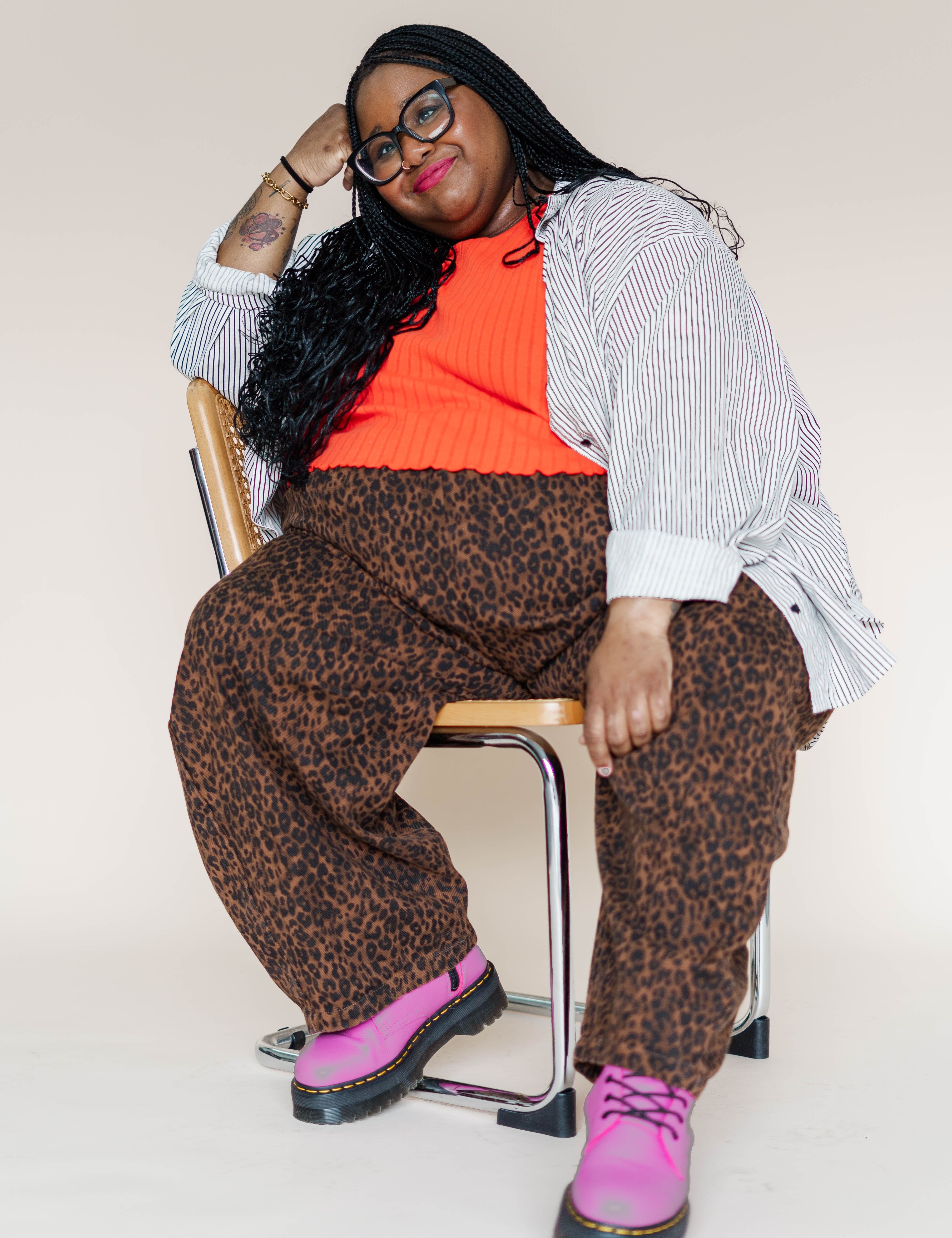 Leopard Twill Balloon Pant