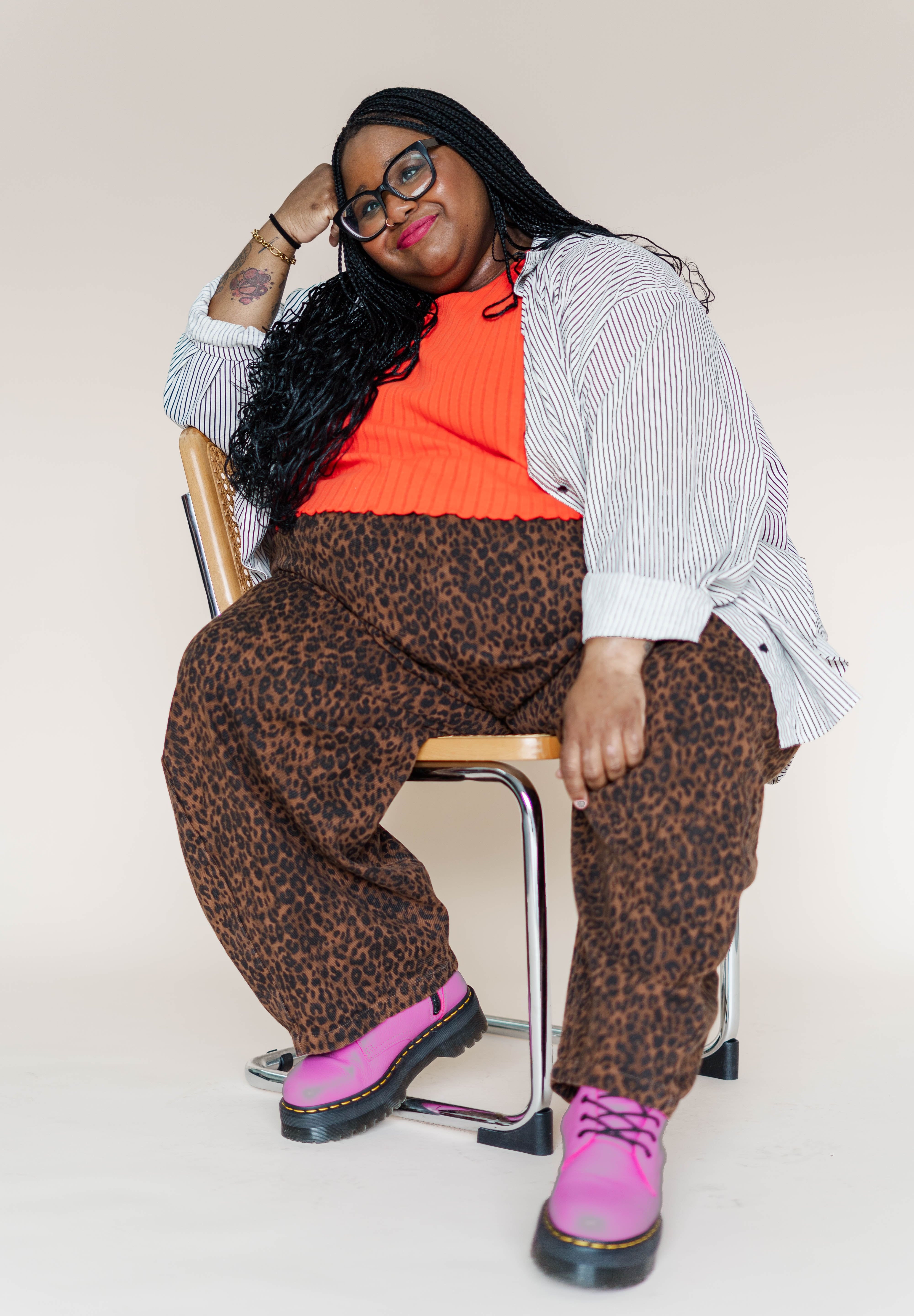 Leopard Twill Balloon Pant