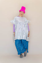 Mini Mushroom Dress in Silver Metallic