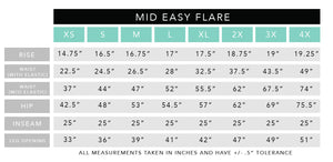 Mid Easy Flare in Pleated Dizzy