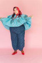 Dark Daisy Denim Balloon Pant