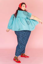 Dark Daisy Denim Balloon Pant