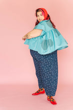 Dark Daisy Denim Balloon Pant