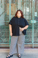 Boxy Collared Tunic in Black Cotton Linen (RTS)