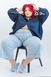 Mid Easy Pant in Light Wash Denim (RTS)